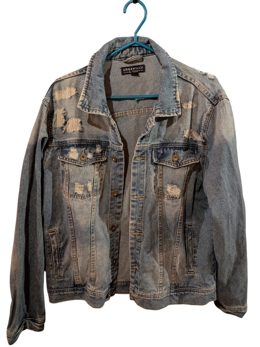 Urban Outfitters Light Blue Distressed Denim Jacket